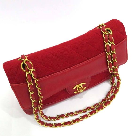 Chanel Matelasse Chain Shoulder Bag Red Leather - Picture 5 of 13